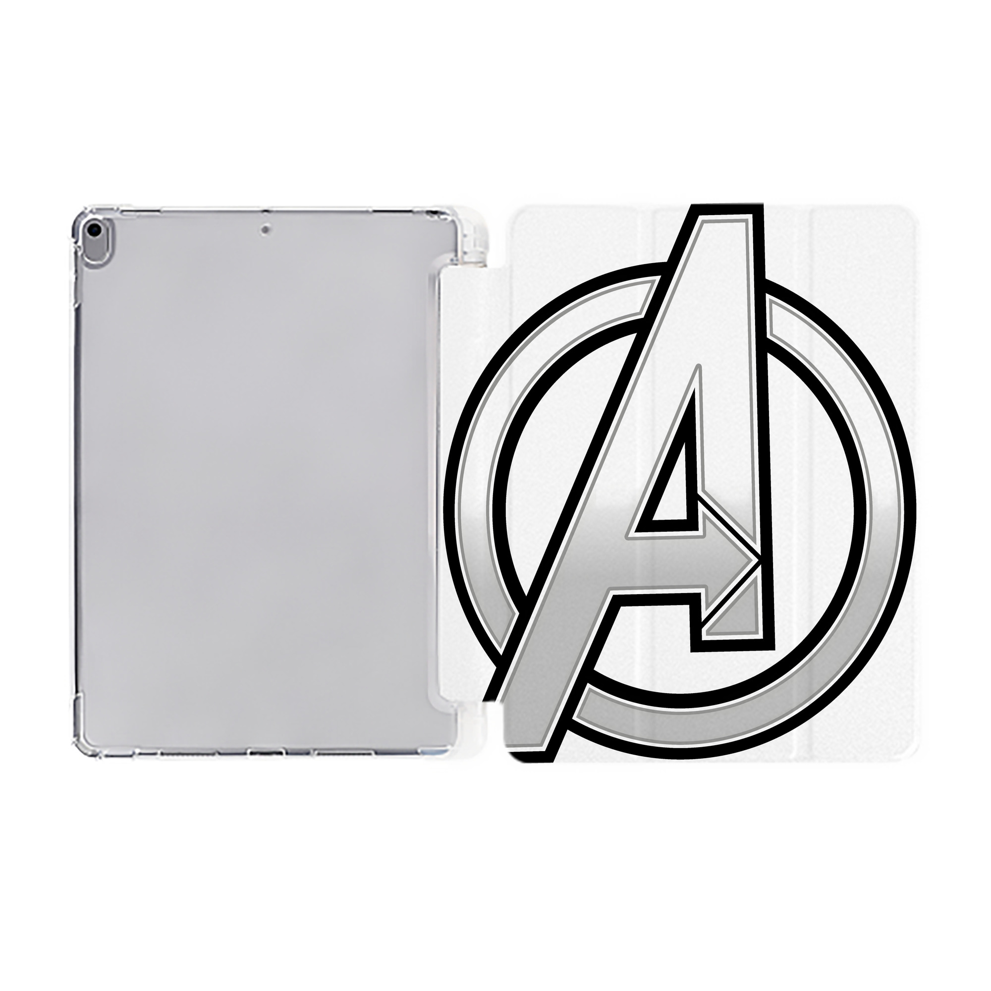（画像用） アベンジャーズ The Avengers IPad ケース ペン収納付き 三つ折りスタンド PUレザー×シリコン 対応機種9.5/10.5/10.9インチ